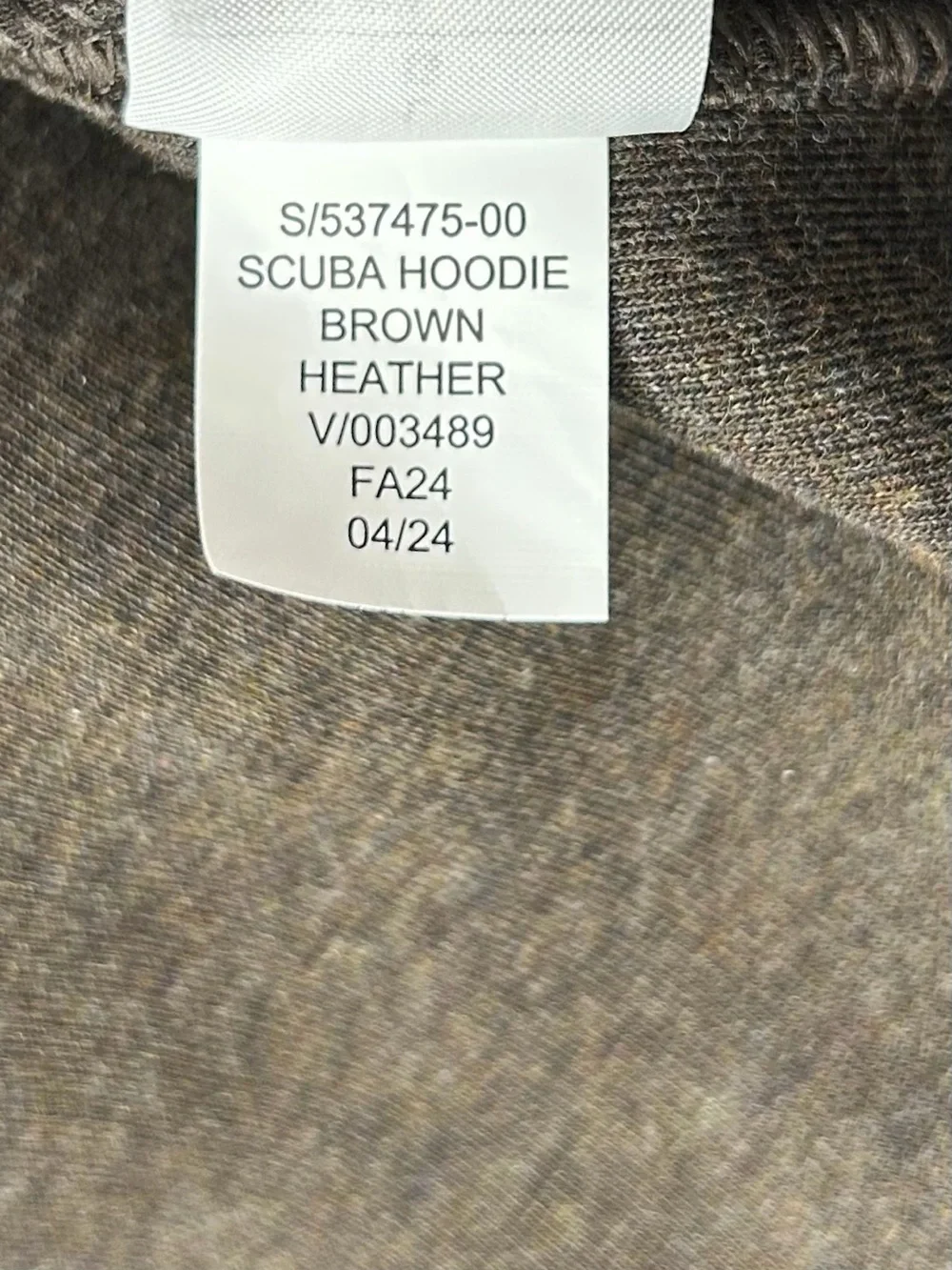 Banana Republic Scuba‎ Hoodie Mens L Brown Heather Fleece Pullover Sweatshirt